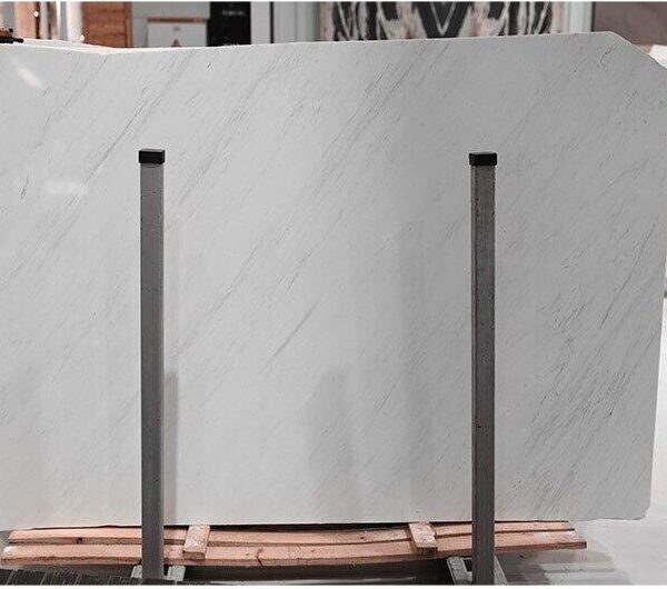 Ariston White slabs and marble tiles