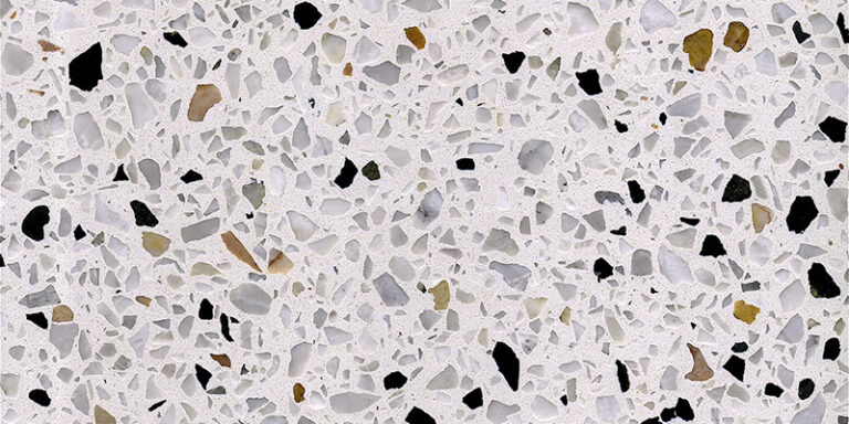 MIH 100 white terrazzo tile surface detail