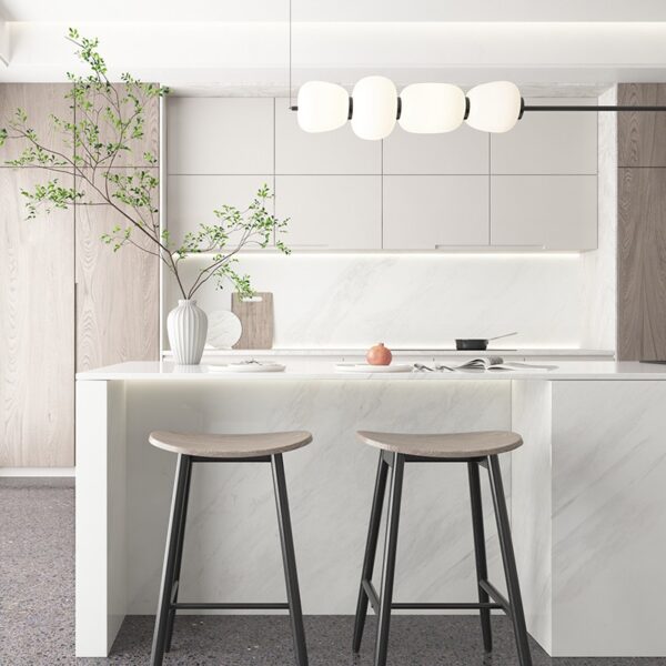 Ariston White slabs and marble tiles