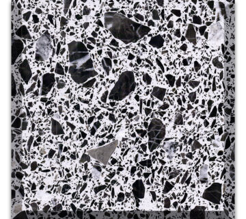 Black and White color artificial stone precast terrazzo slab 360x320