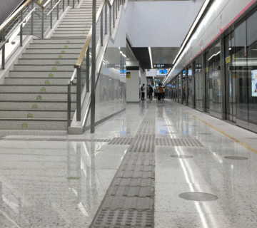 IH 112 white terrazzo slab for flooring and interior applications