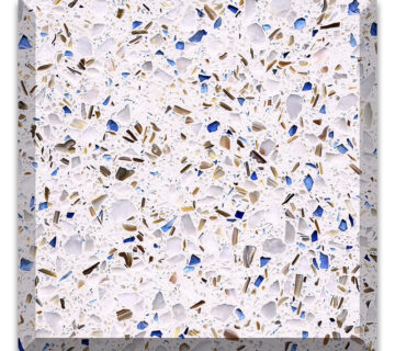Venus White color artificial stone precast terrazzo slabs 360x320