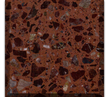 Wine red color artificial stone precast terrazzo slabs 360x320
